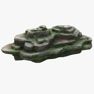 mossy rock 3D model