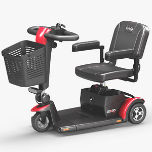 3D 3-wheel mobility scooter go-go model