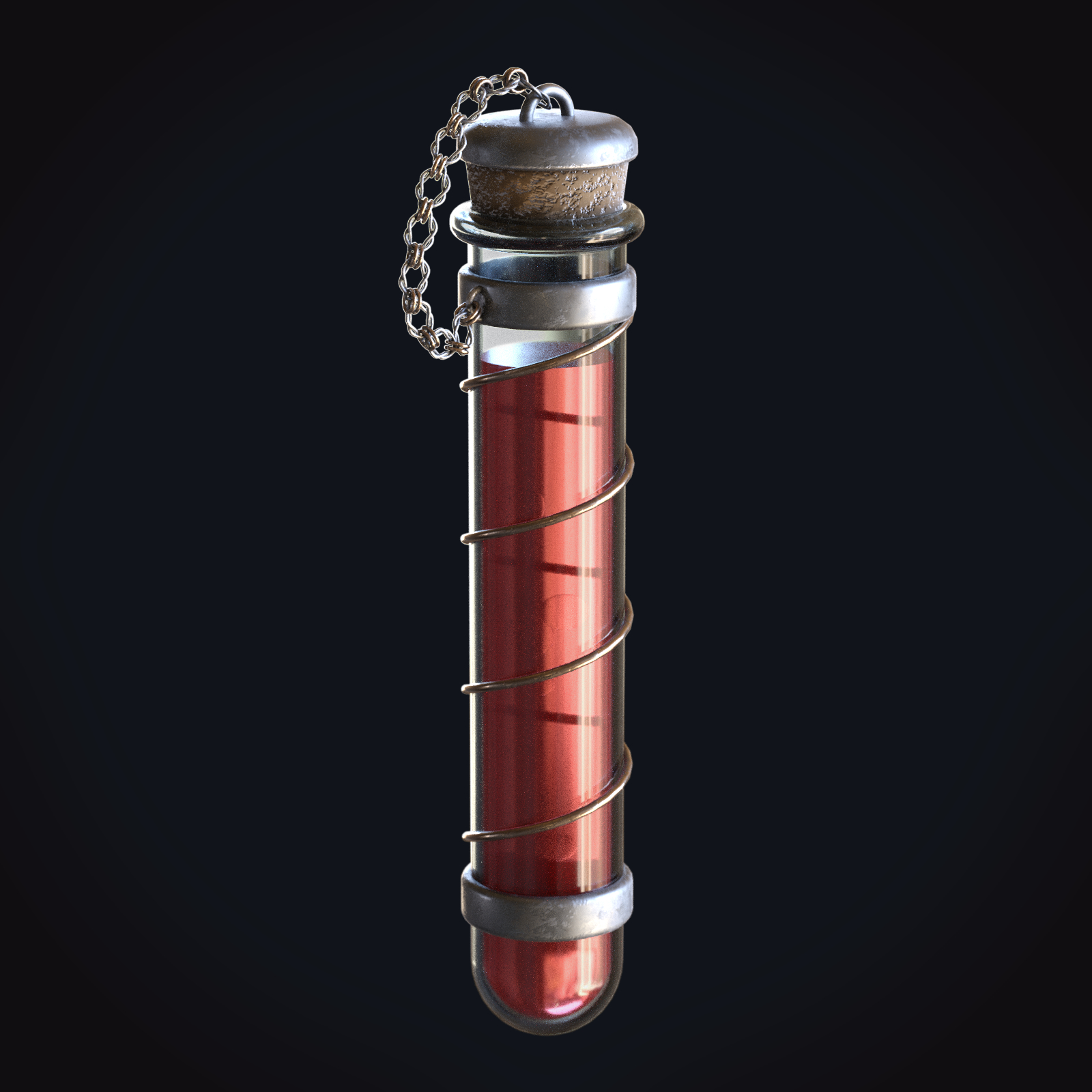 3D red potion vial health model - TurboSquid 1318811