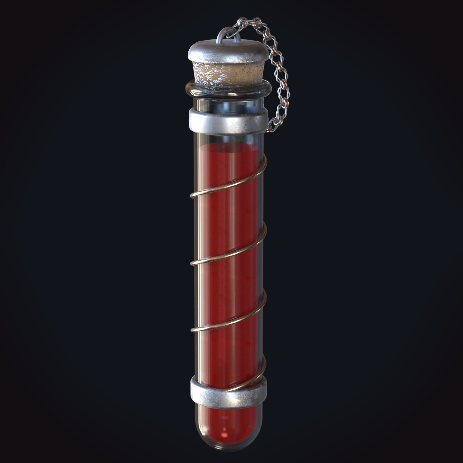 3D red potion vial health model - TurboSquid 1318811