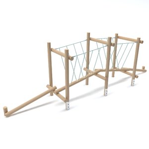 3D model wooden playground