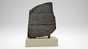 3D egyptian rosetta stone egypt