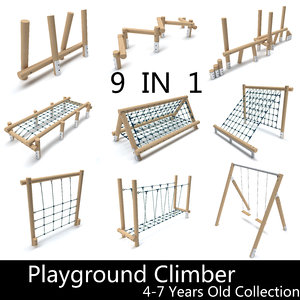 wooden playground model