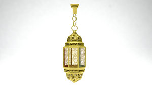 3D antique islamic lighting lamp model