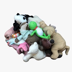 3D pile plush animals