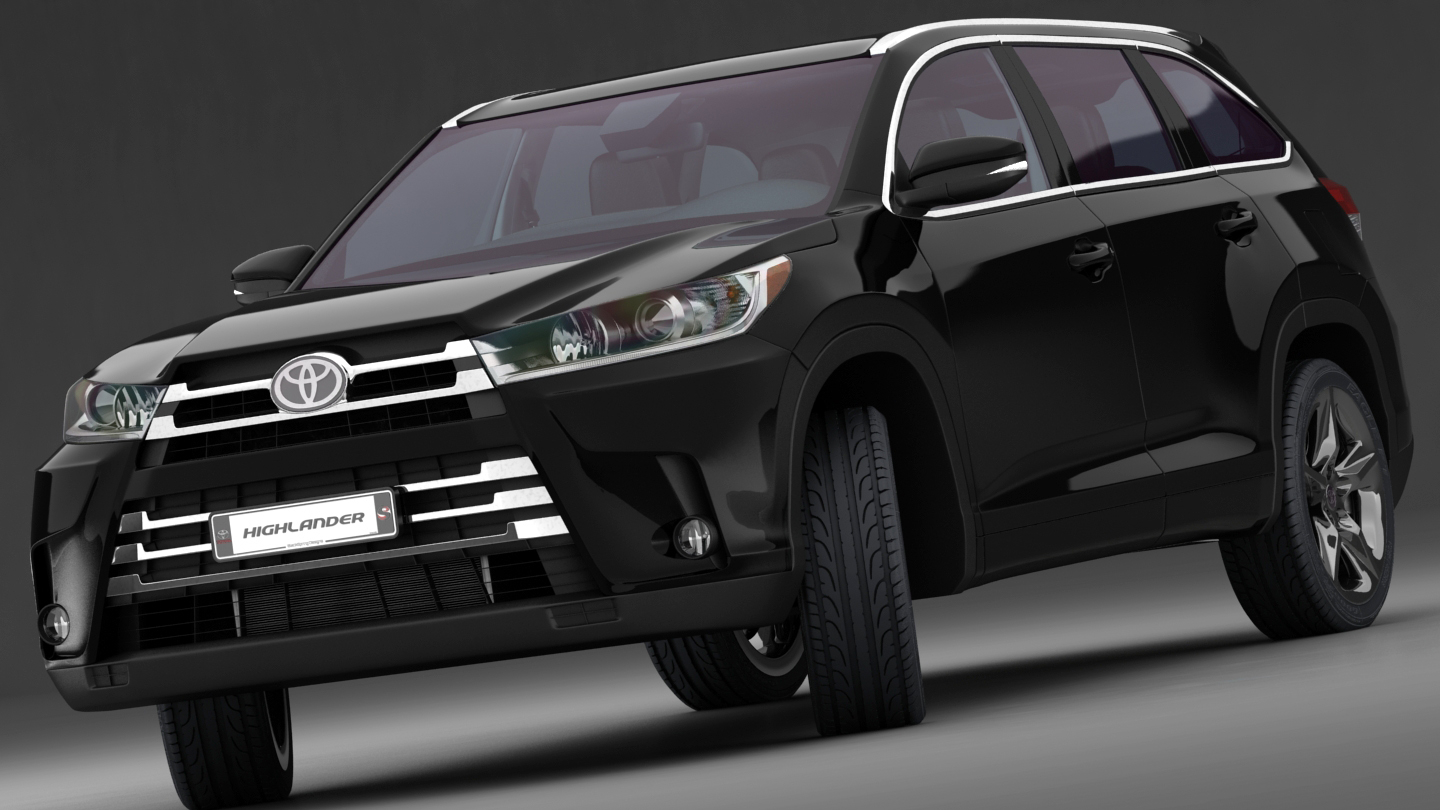 toyota highlander 2018 (low interior) 3d