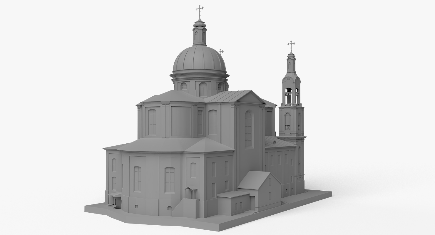 假设大教堂3d可打印3d模型