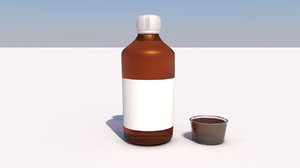 syrup bottle medicine model