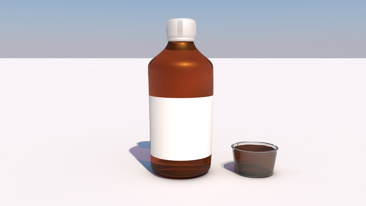 Syrup bottle medicine model TurboSquid 1320208