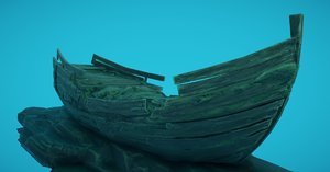 galleon shipwreck 3D model