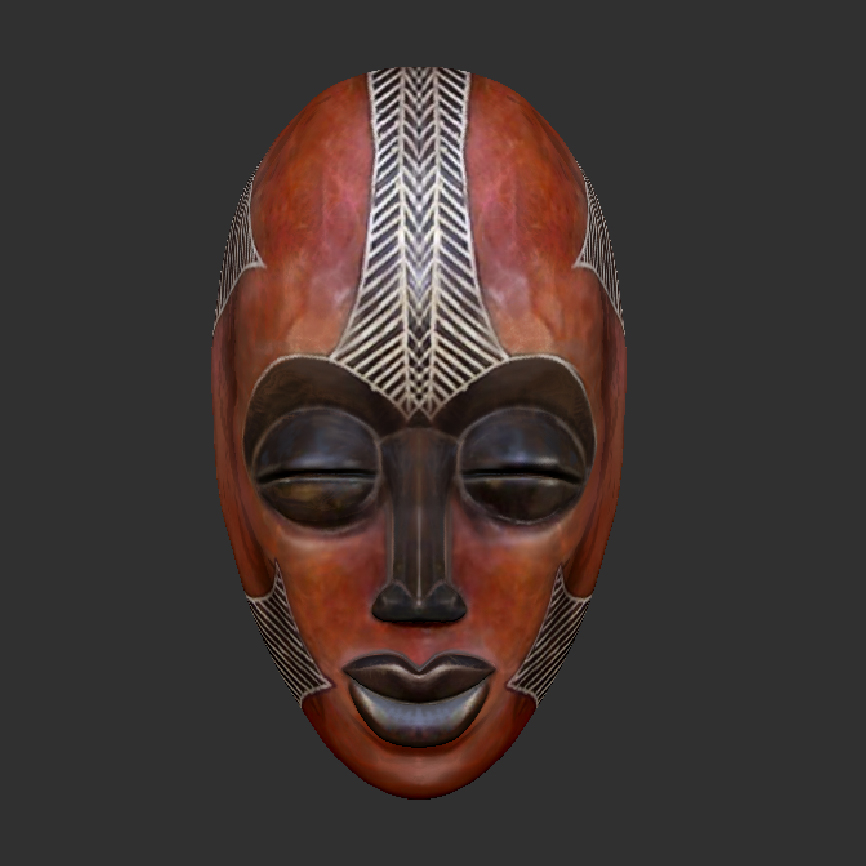 Realistic African Mask 3D TurboSquid 1320399    Z 