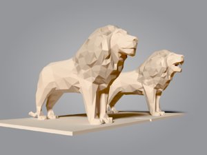 3D lion cartoon