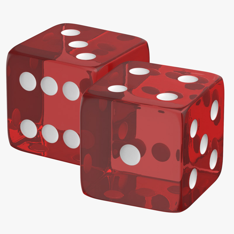 Red transparent dice 01 3D model - TurboSquid 1320701