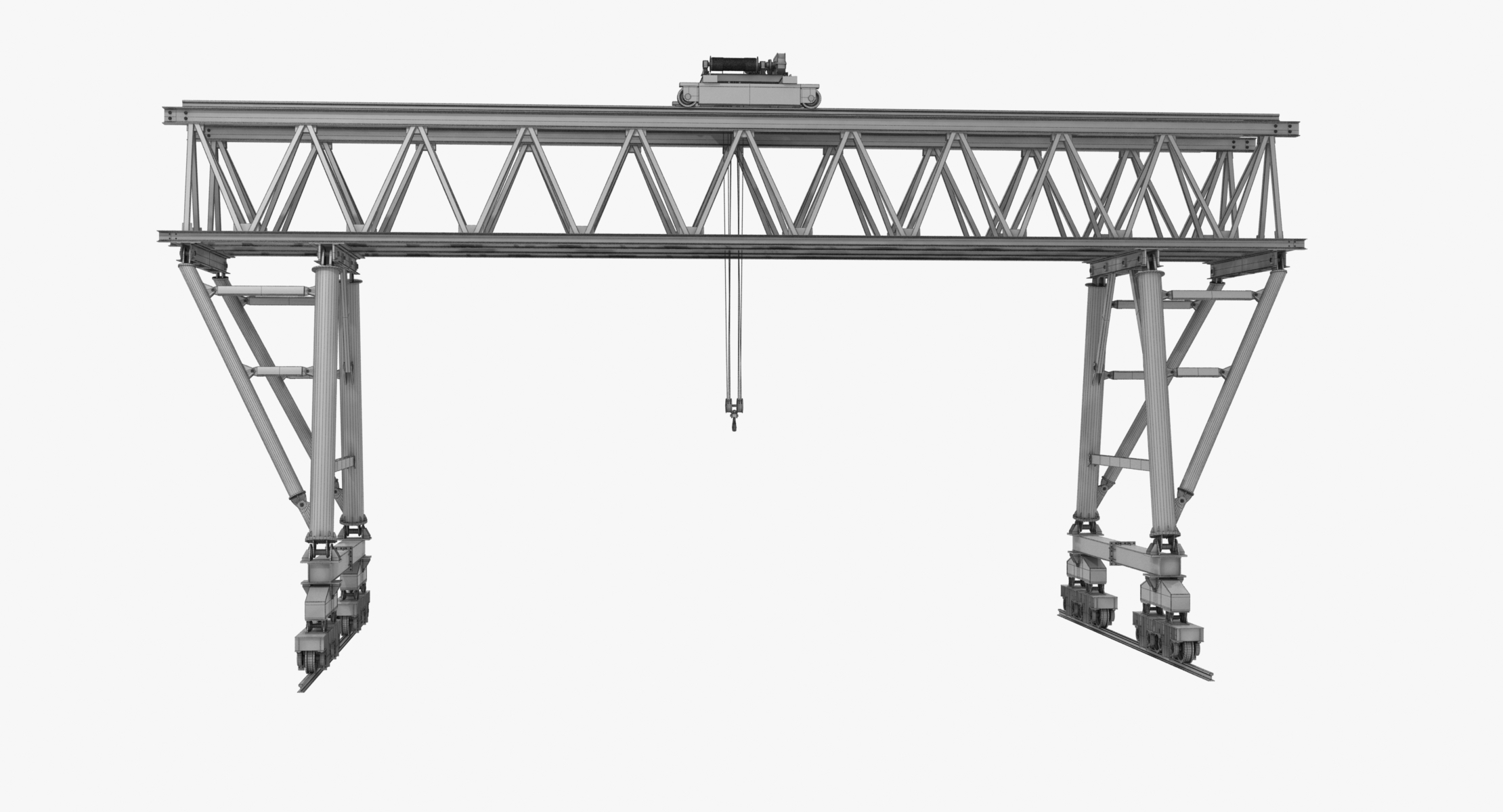 Truss gantry crane 3D model TurboSquid 1321198
