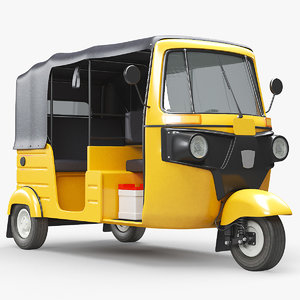 auto rickshaw bajaj 3D model