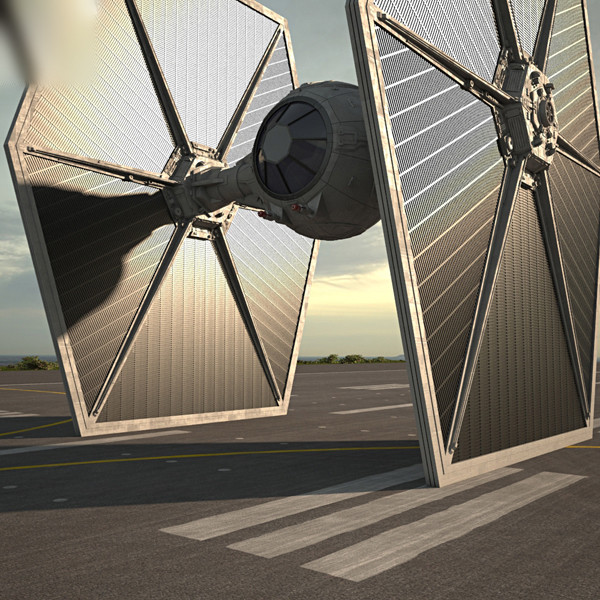 3D tie fighter