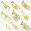 trumpet cornet flugelhorn 3D