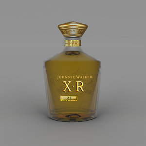 jw xr bottle label 3D model