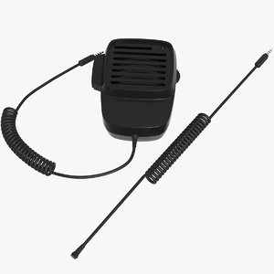 3D handheld-shoulder speaker microphone walkie model