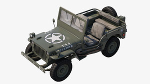 military jeep car willys 3D