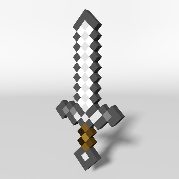 3D minecraft sword model - TurboSquid 1321799