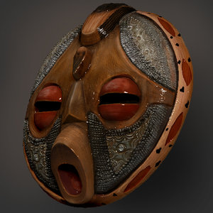 3D model african mask