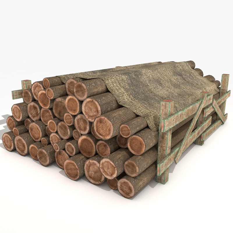 Old wooden logs 3D model - TurboSquid 1322121