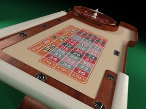 3D model roulette table