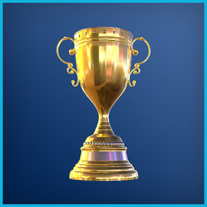 3D trophy cup