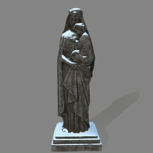 3D model woman statue