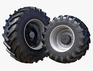 3D tractor wheels trelleborg 650