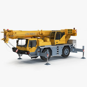 3D liebherr mobile crane ltm model