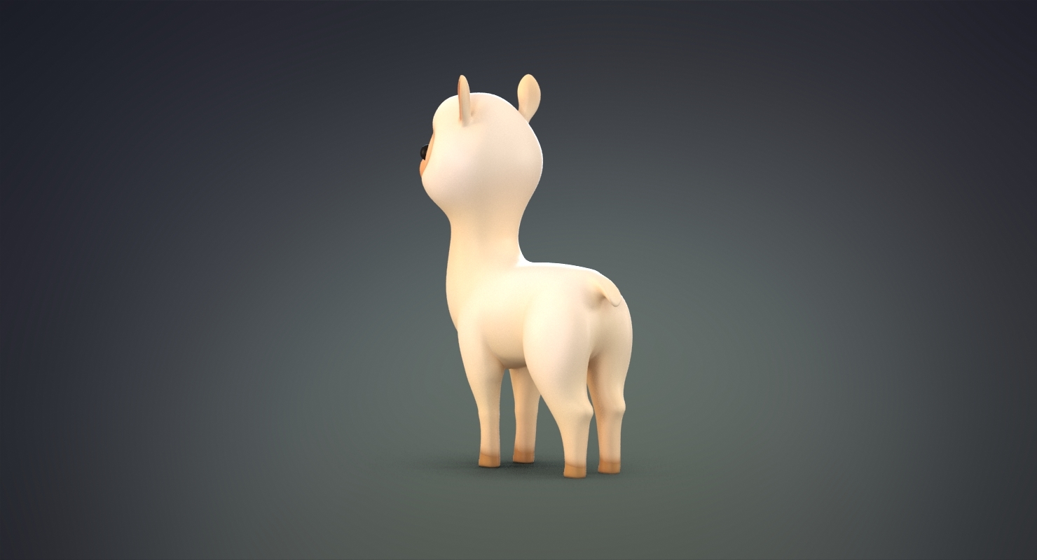 卡通羊驼3d模型