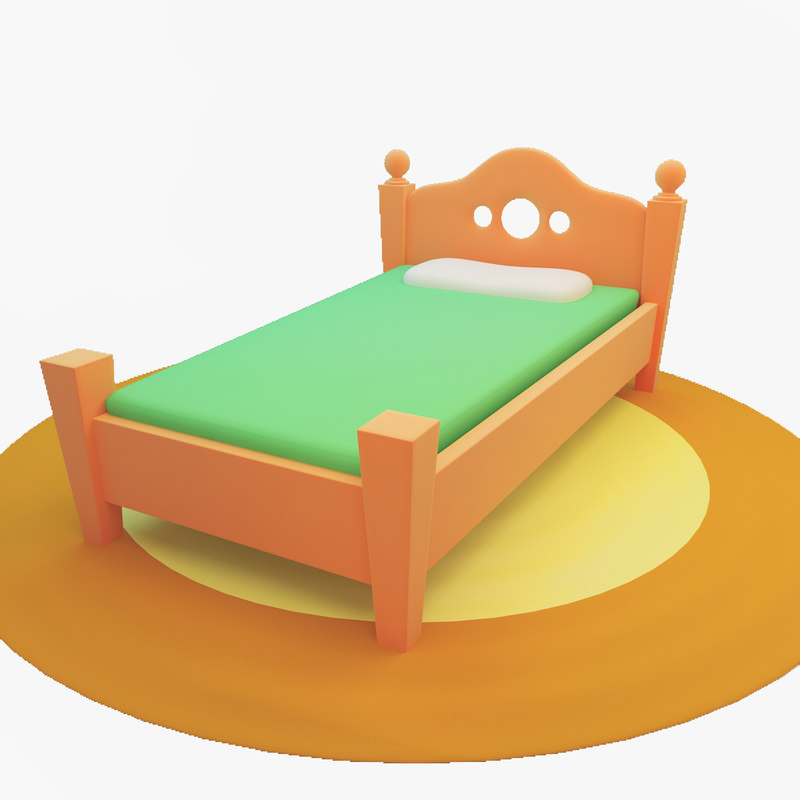 3D cartoon bed bedroom - TurboSquid 1323054