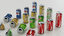 3D garbage cans beverage 24 model