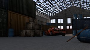 3D abandoned warehouse