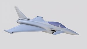 eurofighter typhoon jet fighter 3D model