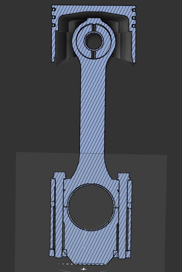 3d piston skirt rings model