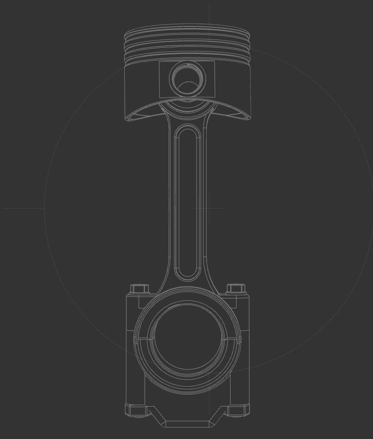 3d piston skirt rings model
