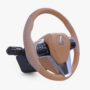 lexus steering wheel 3D model