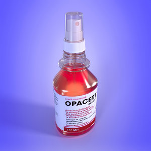 3D orasept spray medicine bottle