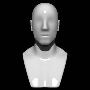 mannequin head man 3D model