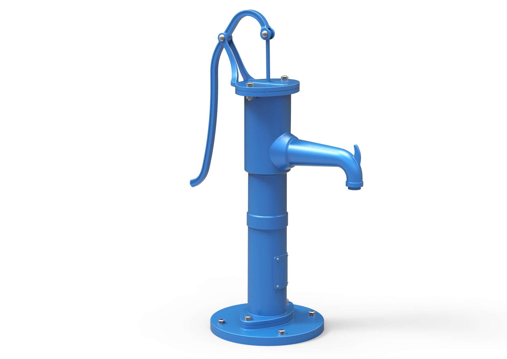 3D hand water pump old TurboSquid 1323660