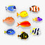 3D style reef fishes model