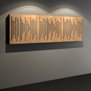 3D wooden acoustic wall panel