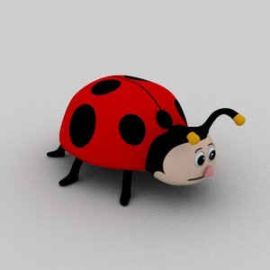 ladybird cartoon animation 3D model