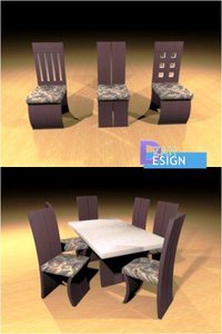 3D dining table model