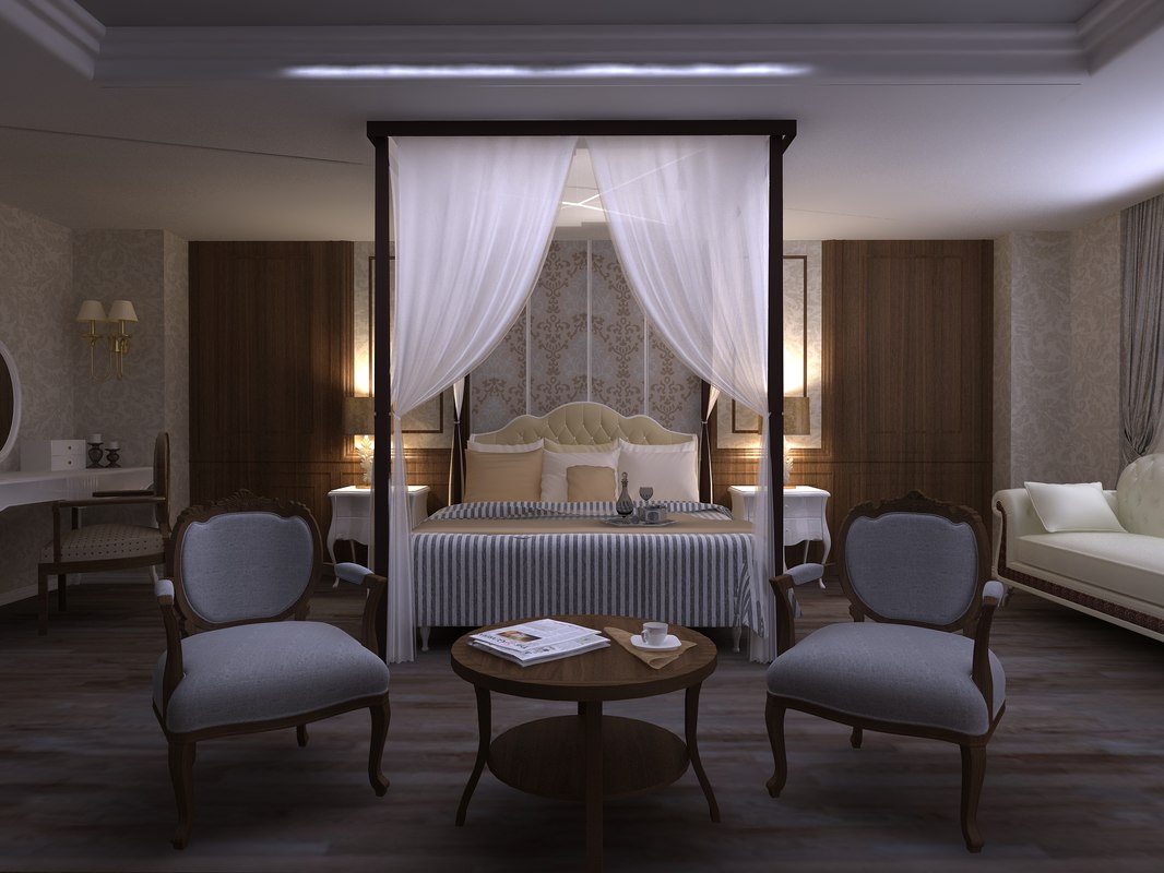 new classic bedroom 3d model