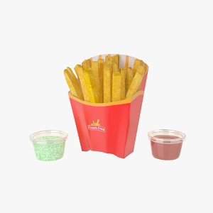 french fries 3D model