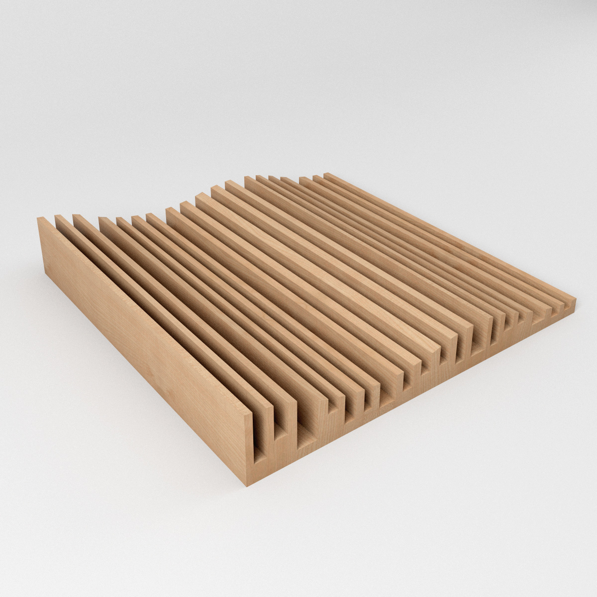 Wooden acoustic wall panel 3D model - TurboSquid 1324572